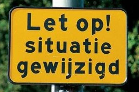 Situatie gewijzigd